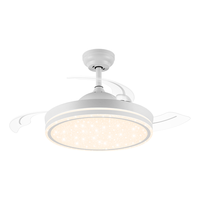 雷士 NVC   Lighting ）满天星42寸风扇灯 变频环绕风 Ra95显指 客餐厅奶油吊扇灯送遥控 星弧42寸丨36W高显指丨满天星罩