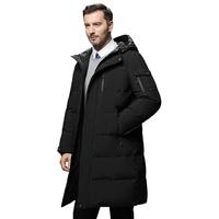 VANCL 凡客诚品 冬季中老年加厚长款过膝羽绒服男休闲大码连帽外套爸爸装