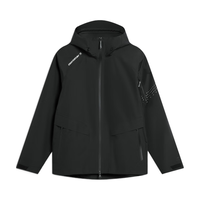 李宁（LI-NING）万龙甲冲锋衣CF溯防暴雨防风男春户外外套ACFU003 黑色-1