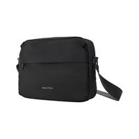 NAUTICA诺帝卡轻商务皮膜横版斜挎包男包单肩包经典通勤时尚 黑色