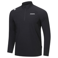 迪桑特（DESCENTE）男士ICELAB 拉链细节长袖T恤运动休闲套头衫 黑色  L (100) 