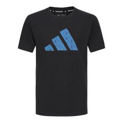 adidas 运动短袖t恤男士夏季棉质透气跑步体恤运动上衣女