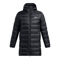安德玛（UNDERARMOUR）秋冬Legend男子轻质运动休闲长款羽绒服1385839 黑色001 XXL