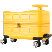 Milooky美国travel buddies儿童行李箱可坐登机骑行箱17英寸拉杆箱旅行箱 日光橘黄色（配贴纸&防丢绳）