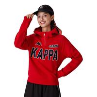 Kappa卡帕背靠背2025蛇年新年款半拉链运动卫衣女针织套头衫上衣