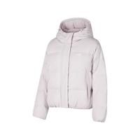 斯凯奇(Skechers)白色羽绒服女冬季连帽短款保暖外套防泼水百搭 P423W084-0239静兰紫 XL
