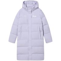 FILA 斐乐女子羽绒服秋冬加厚连帽拉链长款防泼水防污保暖外套女