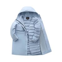 BOSIDENG 波司登 羽绒服女冬季户外风衣GORE-TEX厚鹅绒外套B20142222 冰川蓝5338 180/100A