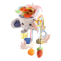 贝初众婴幼儿玩具0-3-6个月可旋转动抽抽乐新生儿宝宝0-1岁哄娃用品 大象【多种玩法+6张抽纸】10合一 一岁宝宝安抚床头摇铃
