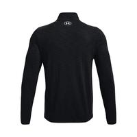 安德玛(UNDERARMOUR)Seamless男子1/2拉链训练运动长袖T恤1359875 黑色001 XXL