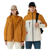 诺诗兰 24三合一黄色冲锋衣户外登山服