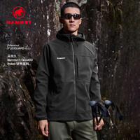 MAMMUT Ultimate Comfort 男士户外防风四向弹力夹克外套软壳 黑色 L