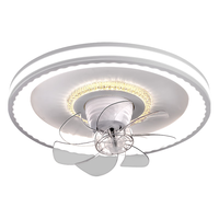 ARROW箭牌照明 风扇灯led隐形吊扇灯吊灯现代简约卧室餐厅中山灯具 【360°摇头】50cm63瓦/A款白