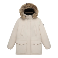 奥索卡OZARK羽绒服男女同款 冬季毛领防风羽绒服休闲外套156612 浅米-457 M (170)