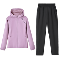 骆驼 CAMEL【外套+长裤】运动套装女秋冬两件套加绒保暖防泼水运动服女套装