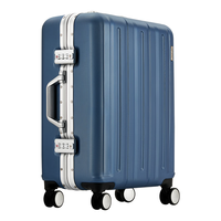 爱华仕 OIWAS铝框行李箱轻音飞机轮密码拉杆箱时尚商务行李箱6505 海港蓝 20英寸可登机箱