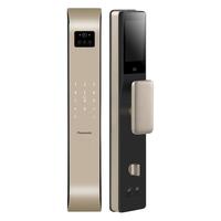 松下（Panasonic）智能锁 全自动指纹锁 人脸识别电子门锁 指静脉防盗门锁猫眼大屏 EMW8115YH（金色）