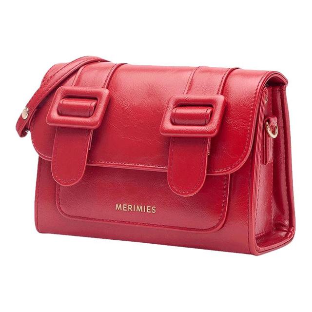 MERIMIES 赵昭仪同款 merimies麦瑞迷 泰国剑桥包S号樱桃红色小方包包女包