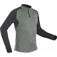 DECATHLON 迪卡侬 衣速干男户外运动T恤速干衣快干长袖保暖QUMM SH100 卡其灰 M
