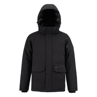 君羽羽绒服男23年户外加厚白鹅绒服防风保暖白鹅绒夹克H52217 黑色 L（白鹅绒200克）