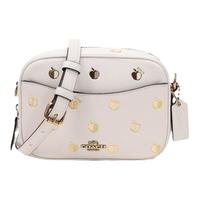 蔻驰 COACH 2020秋冬款 奢侈品 女士专柜款皮革单肩斜挎包相机包粉笔白色苹果图案 1013 B4 HA