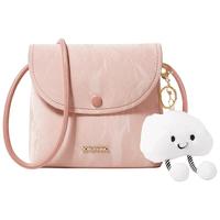 快乐玛丽包包女包2024时尚女包百搭通勤斜跨单肩包 樱花粉-930121