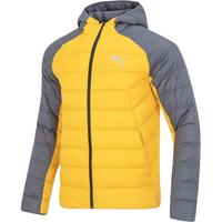Puma彪马羽绒服男轻薄连帽运动服保暖撞色外套672911