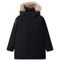 伯希和大鹅羽绒服男女中长款冬季户外保暖派克服外套12140810白色L 女象牙白