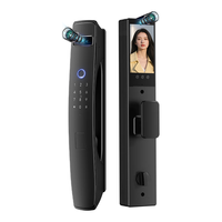 BECK博克智能门锁密码锁可视猫眼家用指纹锁防盗电子门锁入户智能锁 K5P-P【3D人脸+室内外双摄监控】