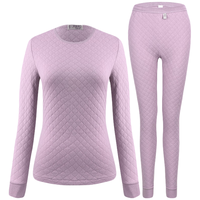 YOUR SUN 宜而爽 保暖内衣女加绒加厚圆领女士保暖套装秋衣秋裤套装 1300013126(G17/57N) CN85灰紫 XL/170