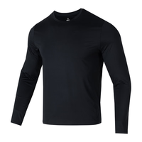 安德玛（UNDERARMOUR）紧身长袖男上衣 撸铁运动服塑形透气训练紧身衣 轻质HeatGear面料/深蓝/偏小一码 M/170/92A
