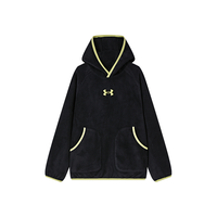 安德玛 UNDER ARMOUR【舒适&保暖】130-170男女运动秋冬加绒加厚套头连帽卫衣