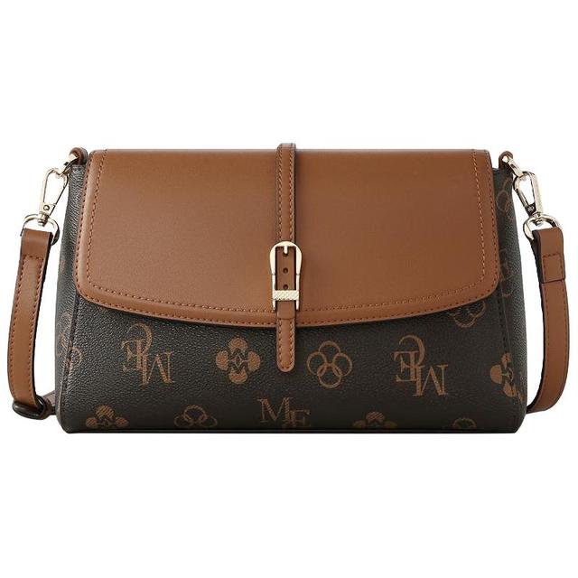 稻草人 女款百搭斜挎包 棕色