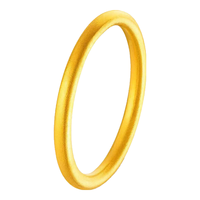 中国黄金（CHINA GOLD）素圈黄金戒指男女足金古法实心戒指情侣对戒情人节生日礼物送女友 11圈口 约1.9g 【古法】