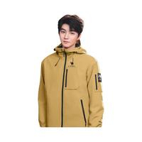 骆驼(CAMEL)【王俊凯同款】王者凯甲冲锋衣户外登山服三合一运动外套秋冬 W34CA31607A,落叶黄,男女同款 L
