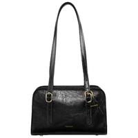 天美意（TEENMIX）女包头层牛皮保龄球包轻奢油蜡腋下包女士简约斜挎包大容量单肩包实用走心闺蜜