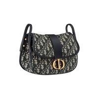  Dior/迪奥 女士手提包  Dior Oblique 蓝色提花帆布 中号