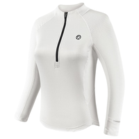 bmai 必迈 冬跑步魔方竞训保暖长袖加绒运动上衣半拉链卫衣 浅云白 M