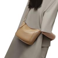 圣诞节头层牛皮包包女2024饺子包手机包女单肩斜挎包