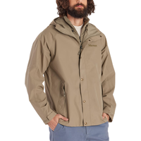 marmot 土拨鼠 男士 Cascade 环保面料防雨户外冲锋衣 防水徒步夹克 Vetiver L