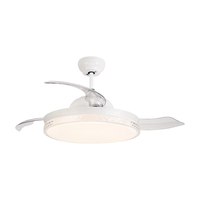 永怡御风 餐厅客厅风扇灯简约现代家用隐形风扇吊灯灯具卧室伸缩电扇灯 44寸E3叶