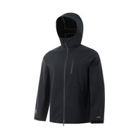 李宁 LI-NINGCF溯万龙甲PROTECTION丨冲锋衣单层男女同款反光户外运动外套 黑色-2 3XL