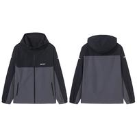 拓路者（Pioneer Camp）春秋款三防连帽外套夹克男士户外运动防风软壳衣男中青年春季 黑色 180/100A(XL)
