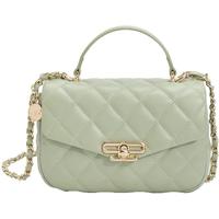 百丽包包女2024夏菱格小香风单肩斜挎手提绗缝包X6934BX4 绿色 F