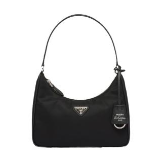PRADA 经典银扣三角标 女士单肩包