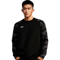 安德玛 卫衣男士秋冬季圆领长袖宽松休闲潮流运动跑步保暖套头衫