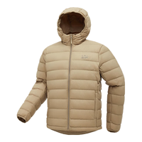 奥索卡羽绒服男女同款 冬季款轻薄保暖白鹅绒连帽外套 156601 熊棕色-456 180