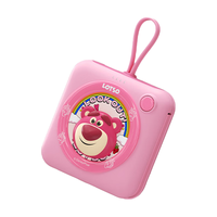 迪士尼（DISNEY）充电宝20000毫安时超大容量小巧便携移动电源自带线适用苹果华为快充可上飞机 粉色-草莓熊【9重保护+自带双线+大容量】