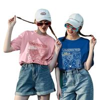 唐狮 TONLION夏装女短袖T恤休闲潮牌短袖上衣女白色宽松设计感in