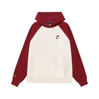 美津浓（MIZUNO）CNY系列 24春节新年款 龙纹 刺绣男女连帽针织套头衫运动卫衣 03/怀旧白 2XL